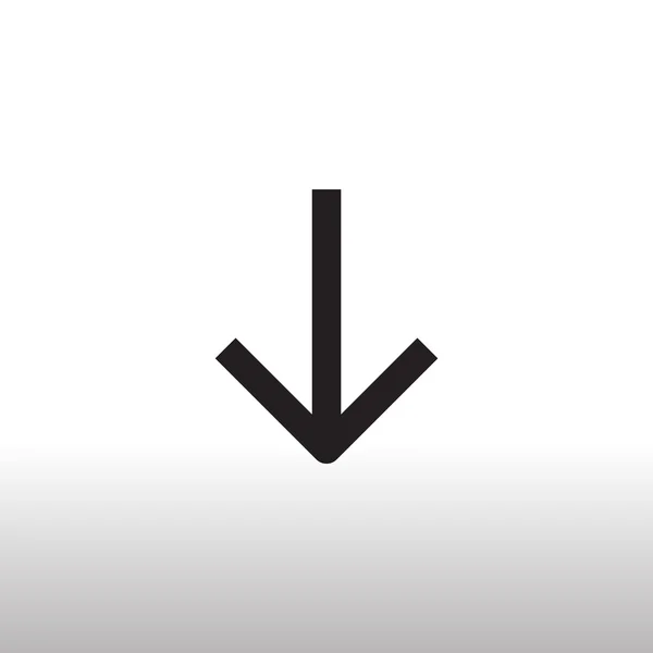 Para baixo, ícone de seta para download — Vetor de Stock