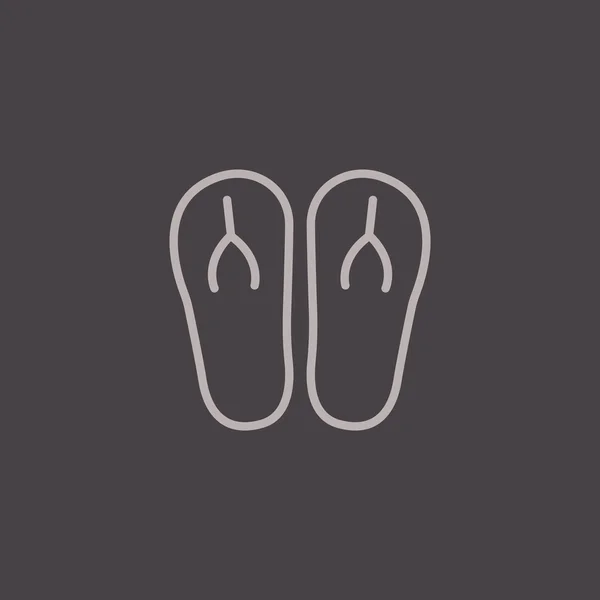 Sommaren flip-flops ikonen — Stock vektor