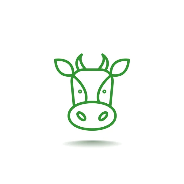 Cow head logo icon — Stock Vector