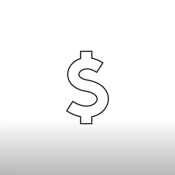 Ikona znak dolara — Wektor stockowy