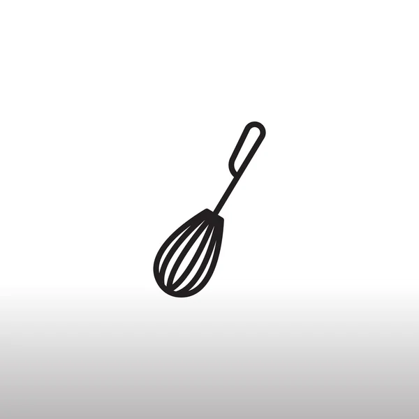 Icono de batidor de cocina de metal — Vector de stock