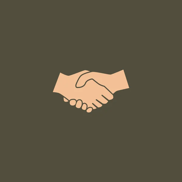 Business handshake icona — Vettoriale Stock