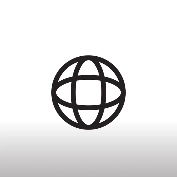 Глобус, икона планеты — стоковый вектор