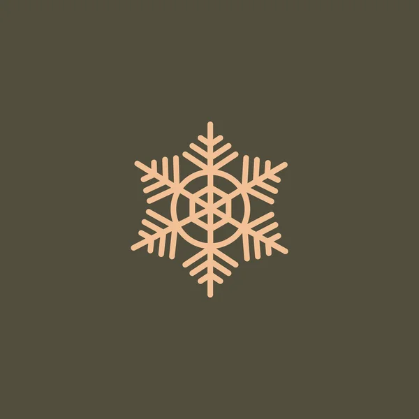 Invierno Copo de nieve icono — Vector de stock