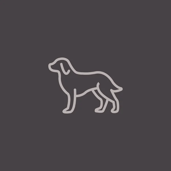 Icona piatto cane. — Vettoriale Stock