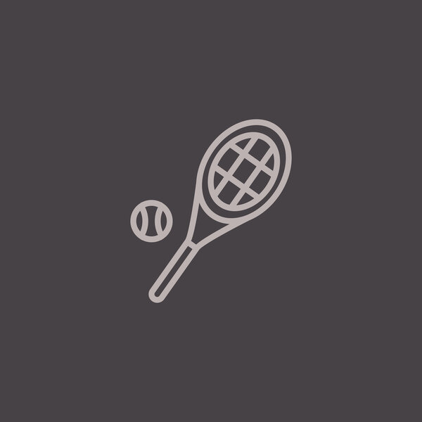 tennis racket and ball icon