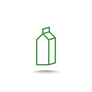 Süt simgesi için ambalaj kapsayıcı