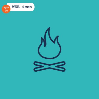 kamp ateşi, şenlik ateşi simgesi