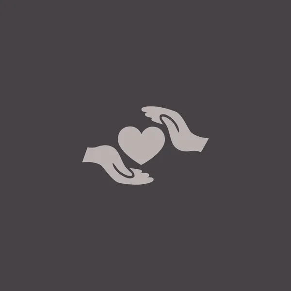 Heart flat icon — Stock Vector