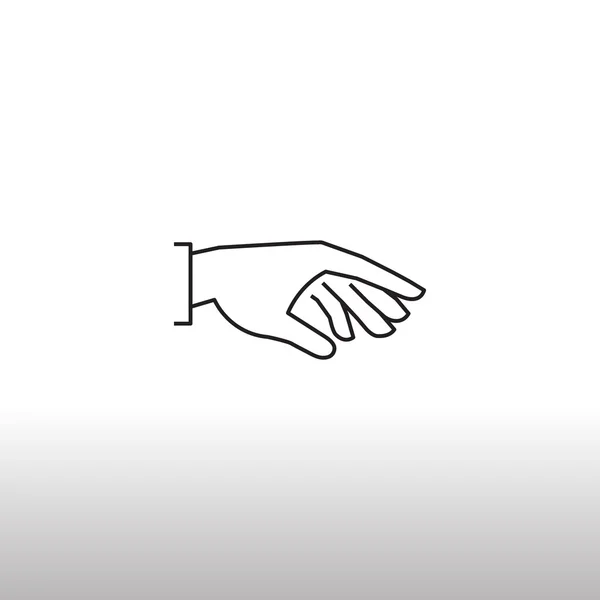 Icona della mano vuota — Vettoriale Stock
