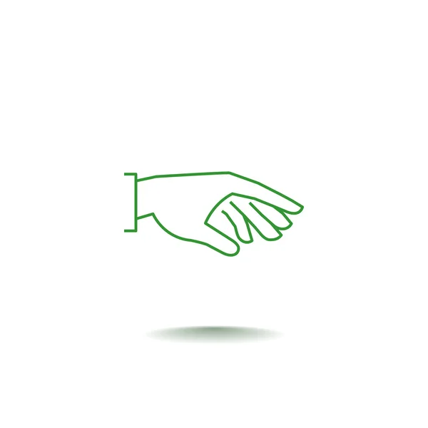 Leeg pictogram van een hand houden — Stockvector