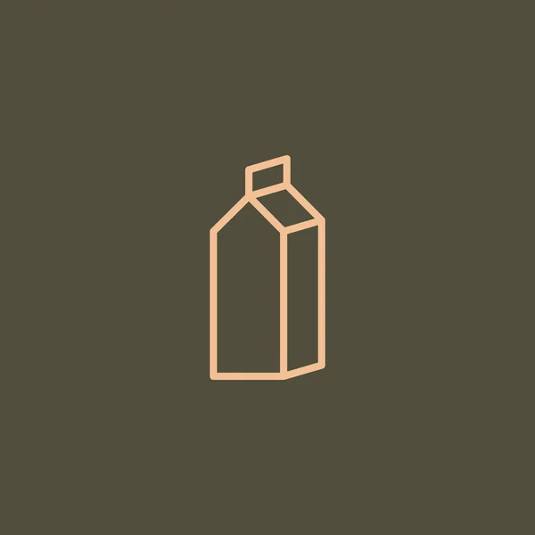 Contenedor de embalaje para el icono de leche — Vector de stock