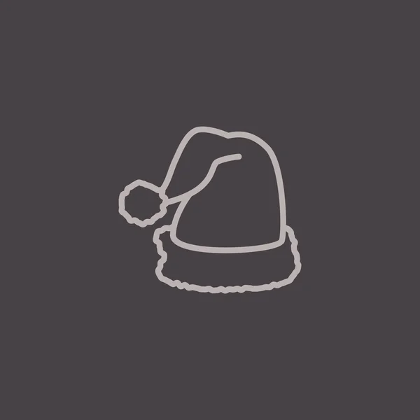 Santa hat platte pictogram. — Stockvector