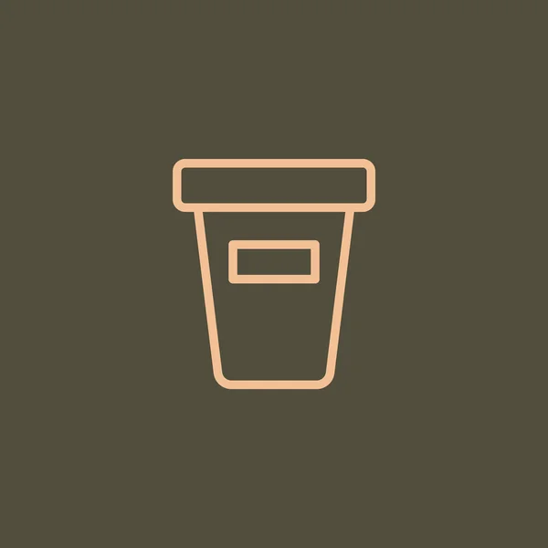 Bebida taza de papel icono — Archivo Imágenes Vectoriales