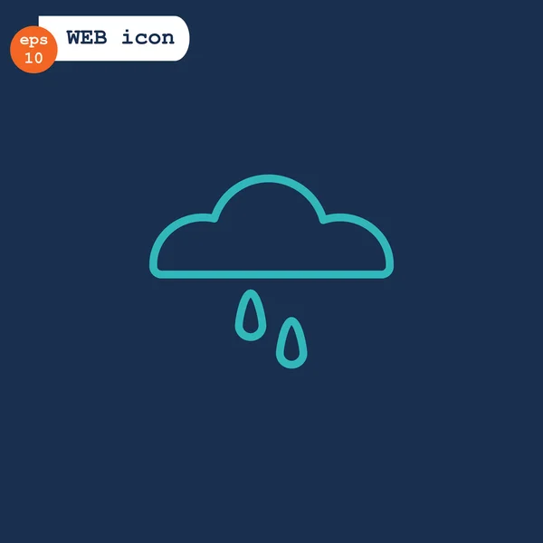 Cloud and rain icon — Stock Vector