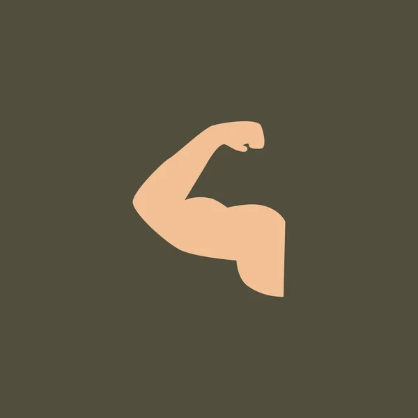 Sportowiec biceps ikona — Wektor stockowy