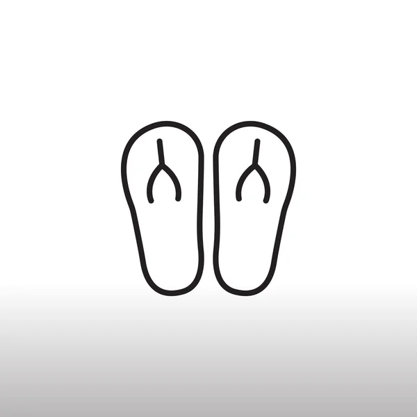 Summer flip-flops icon — Stock Vector