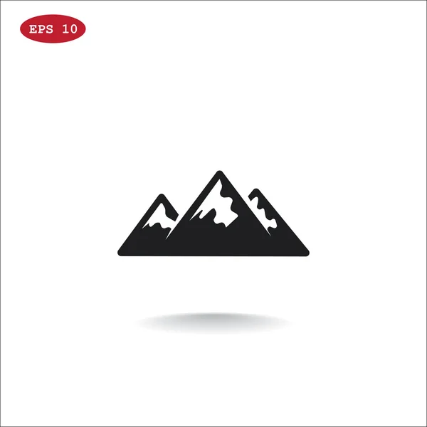 Mountains, hiking icon — Stock Vector