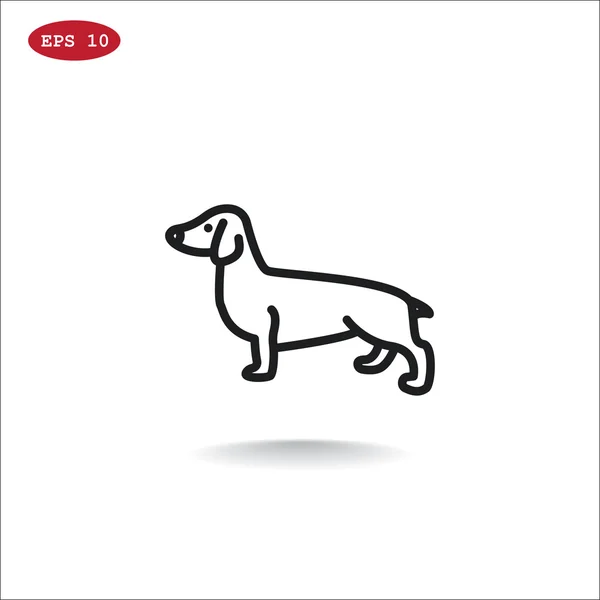 Dachshund dog icon — Stock Vector