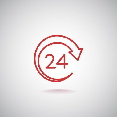 24 saat servis simgesi