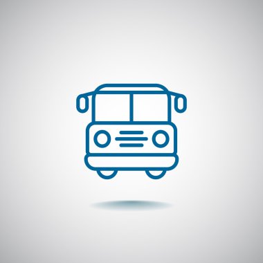 otobüs simgesi, illüstrasyon 