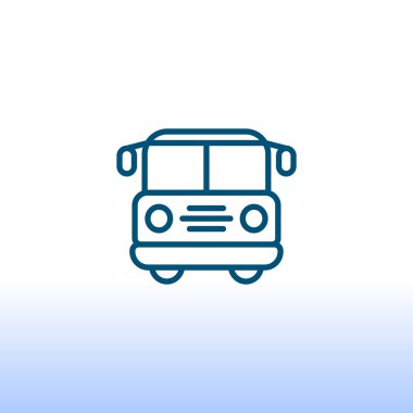 otobüs simgesi, illüstrasyon 