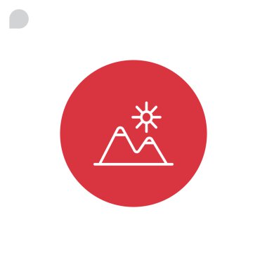 Dağlar simgesi, illüstrasyon 