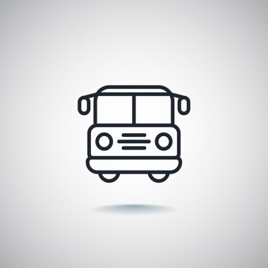 otobüs simgesi, illüstrasyon 