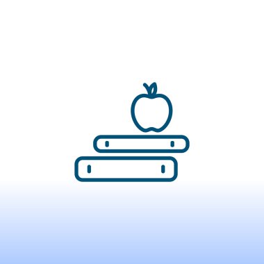 kitap ve elma simgesi