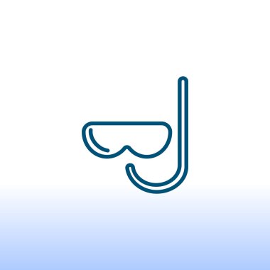 Dalgıç şnorkel ve maske simgesi