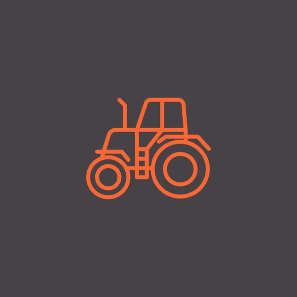 Granja tractor icono — Vector de stock