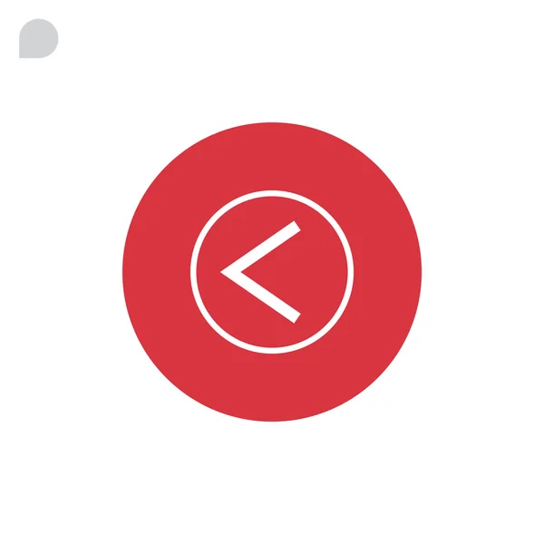Flèche gauche dans l'icône cercle — Image vectorielle
