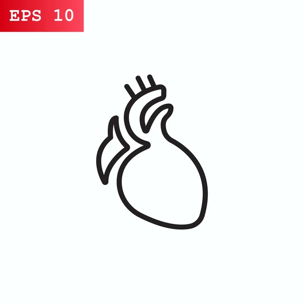 Ikona serca narządów — Wektor stockowy