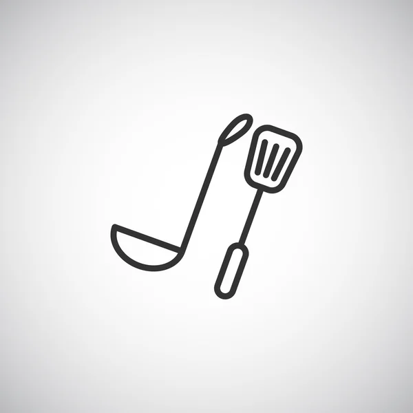 Louche, icône spatule — Image vectorielle