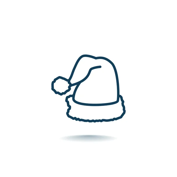 Santa sombrero icono — Vector de stock