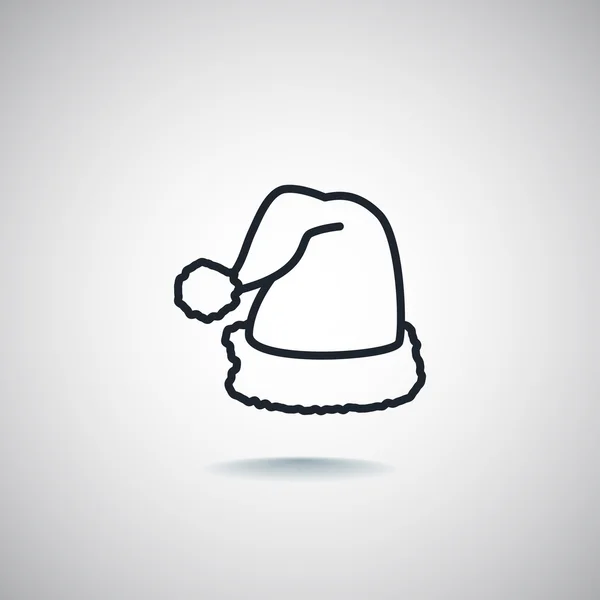 Santa hatt ikonen — Stock vektor