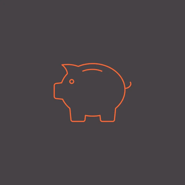 Design do ícone de porco — Vetor de Stock