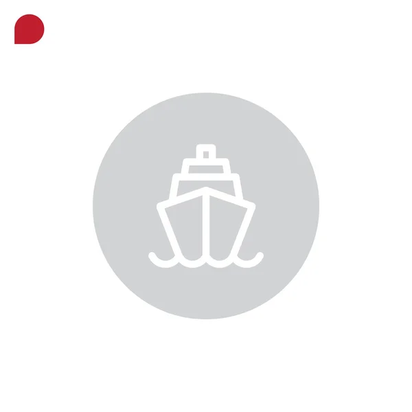 Icono del barco, ilustración — Vector de stock