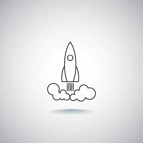 Rocket ikona, ilustracja — Wektor stockowy