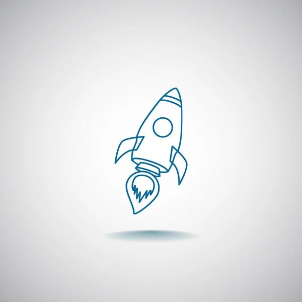 Rocket ikona, ilustracja — Wektor stockowy