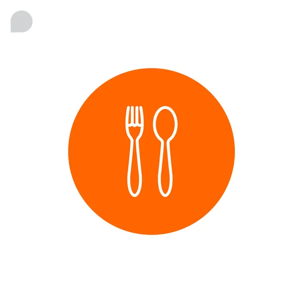 Fork and spoon Icon — Stock Vector