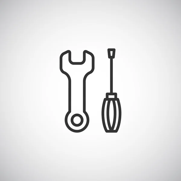 Schraubenschlüssel und Schraubenzieher-Symbol — Stockvektor