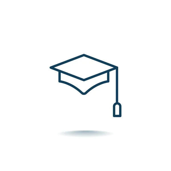 Square academic cap  icon — Stock Vector