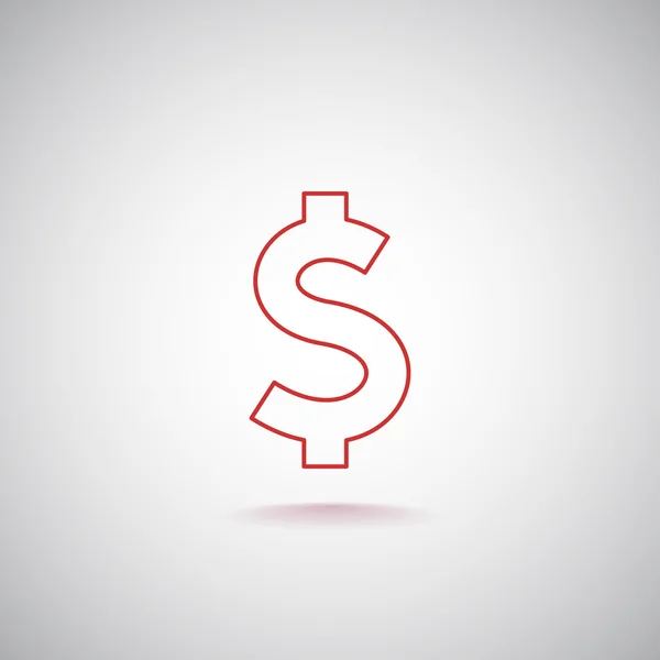 Dolar işareti simgesi — Stok Vektör