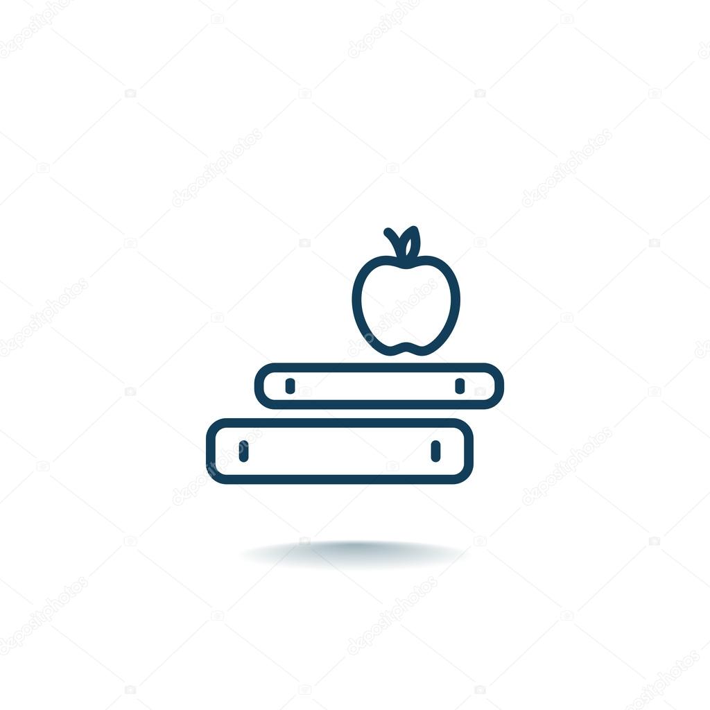 books and apple icon