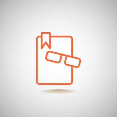 kitap ve gözlük simgesi