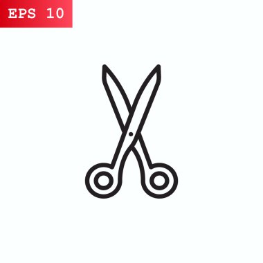 Makas simgesi, illüstrasyon 