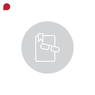 kitap ve gözlük simgesi