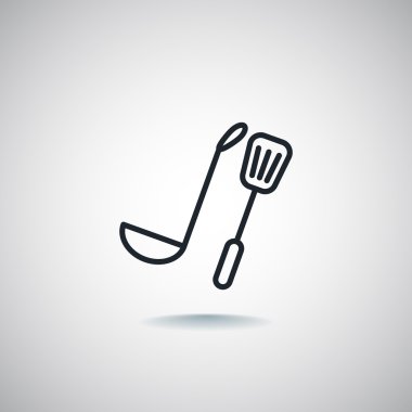 Kepçe ve spatula simgesi