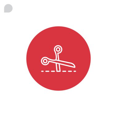 Makas simgesi, illüstrasyon 